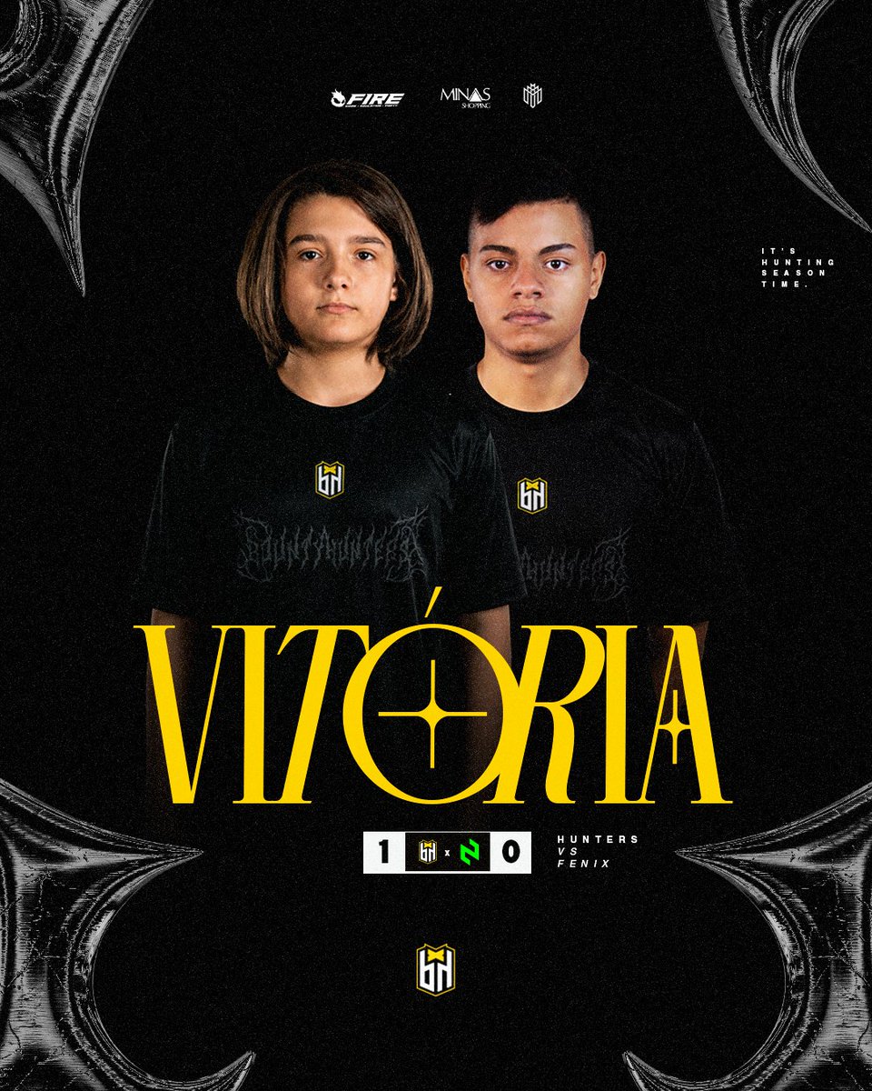 bhbountyhunters's tweet photo. A primeira vitória do dia já veio com direito a atropelo! 

A molecada da Hunters Rising deu uma verdadeira aula de Counter-Strike e não tomou conhecimento da Fenix na NexaClub. Com um ritmo avassalador e muita bala, fechamos a conta num implacável 13-01!

 Respeita a nossa base! 🫡

#HuntTheGlory🖤💛