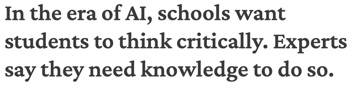 Dale_Chu's tweet photo. The more powerful the tech, the more deep content knowledge matters. https://t.co/Yf7WT8NQOY