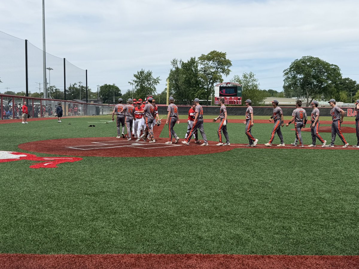 PrepBaseballIL's tweet photo. Final from Barrington:

Barrington upsets McHenry 9-4 behind a complete game from RHP Jack Postma (2028). Barrington will play in the Sectional Semifinals on Wednesday. 

More to come from this one. https://t.co/yZRLXmt5kM
