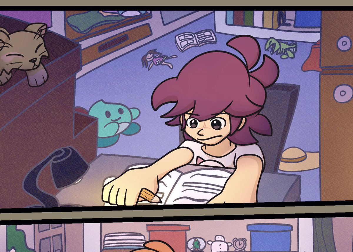 DogZho's tweet photo. Slippers has a nasty procrastination problem.
🧵(1/2)
.
#webcomic #comics #oc #webtoon https://t.co/b9RwbMOugn