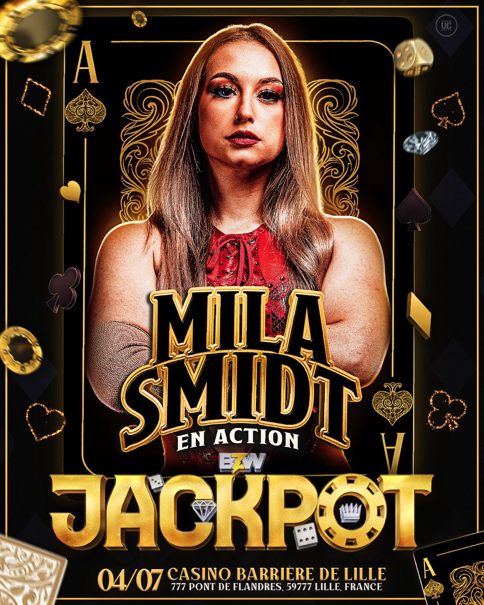 bzw_wrestling's tweet photo. 🎰BZW JACKPOT🎰
MILA SMIDT sera en action le 4juillet pour le show JACKPOT✨

Elle s’est imposée comme l’une des forces incontournables de laZONE

Direction le casino,le show le +fou de l’été, avec un seul objectif: continuer son ascension et marquer les esprits une nouvelle fois https://t.co/24tZwebJ8K