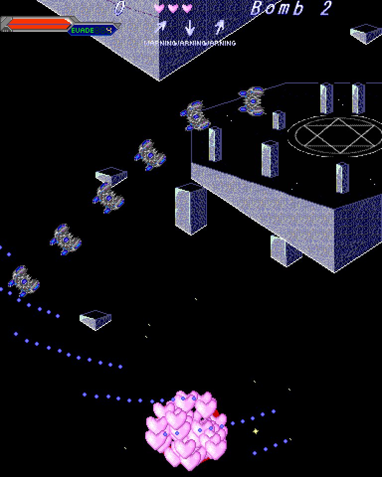 ReC98Project's tweet photo. Full list of seemingly decorative aspects in Shuusou Gyoku that are actually game logic and must always be simulated because they draw from and advance the single global RNG:

• The hearts shown when losing a life
• The sparks shown when grazing bullets or hitting an enemy https://t.co/AbeHmDJU0r