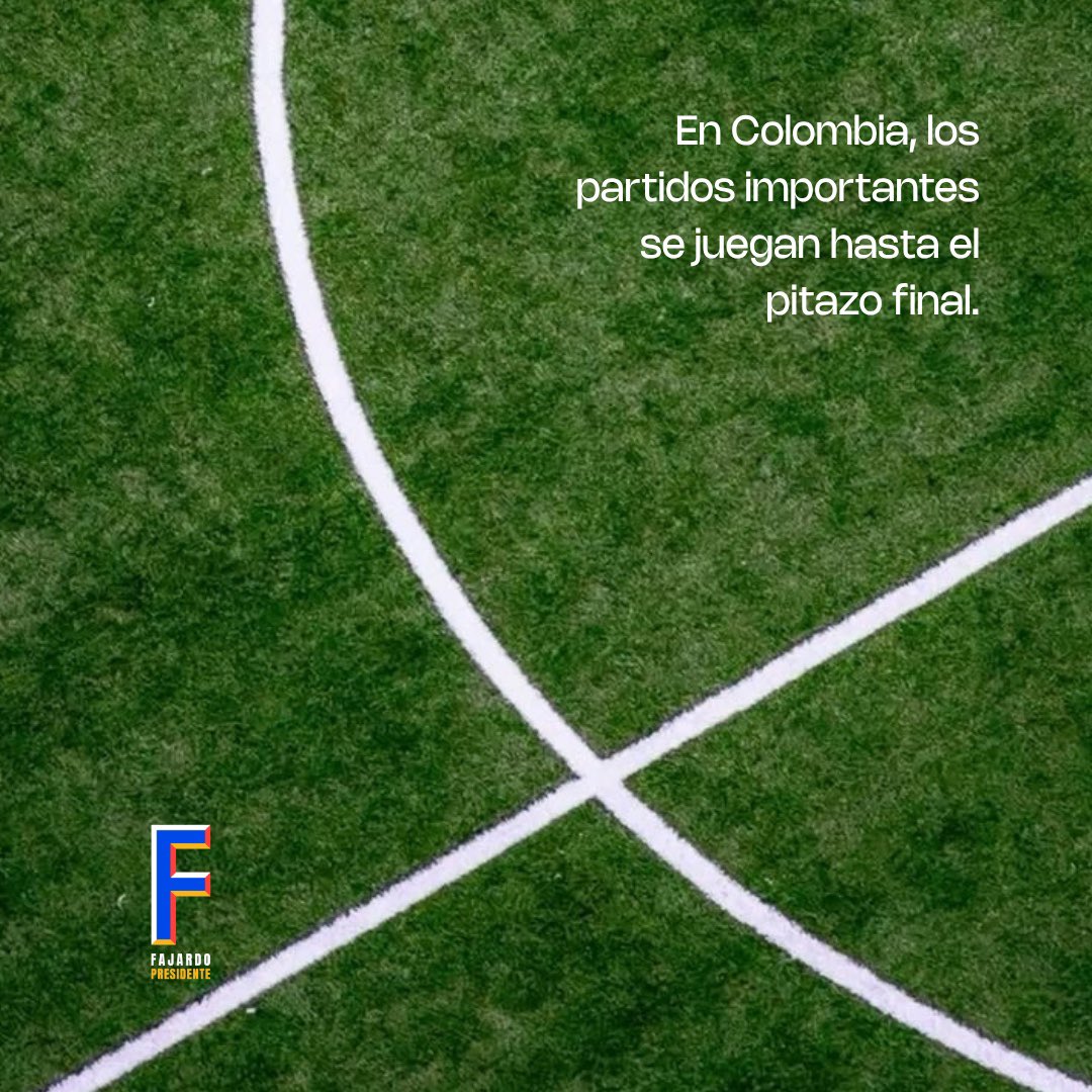 sergio_fajardo's tweet photo. Tenemos oportunidades mientras el balón siga rodando. No nos vamos a rendir. Vamos hasta el final.

#HayTiempo  #FajardoPresidente https://t.co/BIpI8o1qNJ