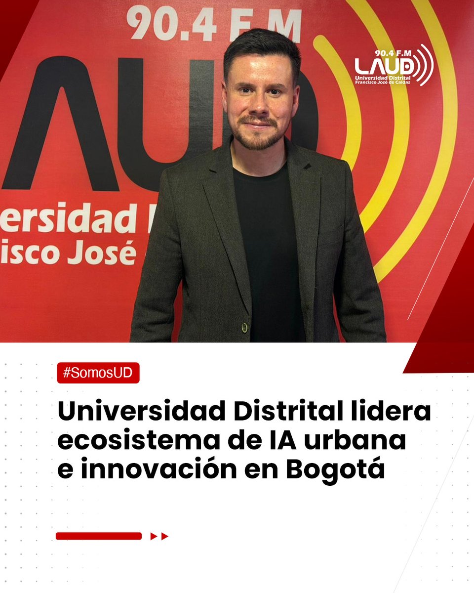 LaudEstereo's tweet photo. 🤖🏙️ La @udistrital lidera el lanzamiento del Ecosistema de Inteligencia Artificial Urbana, una apuesta por desarrollar soluciones innovadoras para los retos de Bogotá desde la ciencia, la tecnología y la innovación: https://t.co/uTKXUSAOnD https://t.co/JlIBNAMM2w