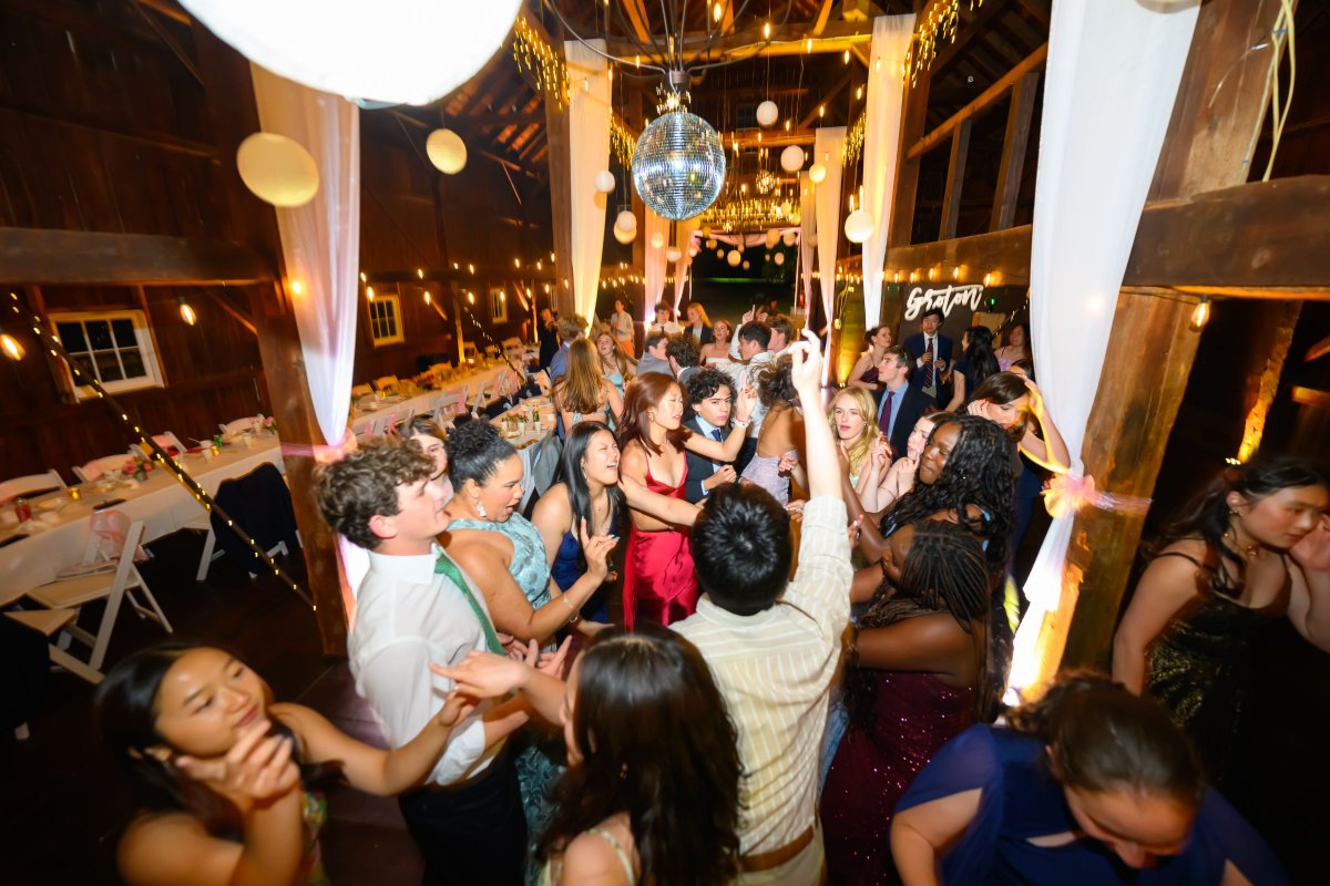 GrotonSchool's tweet photo. With Prize Day approaching, the Sixth Form spent Thursday evening at Sunset Farm for their annual dinner and dance, enjoying beautiful weather, great food, and lively music. https://t.co/aNsYLeiORu