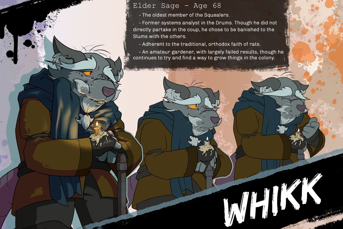 COWCATGames's tweet photo. 📣 CELSIUS STRAYS - Character Ref 📣
Last character from the demo build!
Just a nice old rat?... who knows🧐 https://t.co/ZBuXNfVpNM