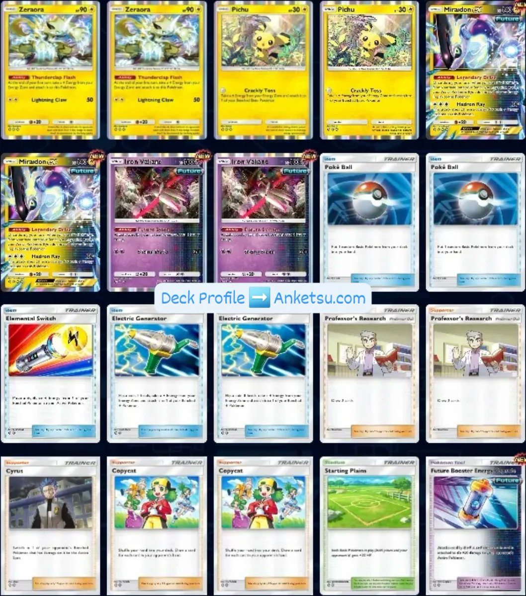 Anketsu1's tweet photo. ⚡️Miraidon ex is one of the breakout stars of the current meta and is quickly becoming one of the strongest competitive decks available in Pokémon TCG Pocket

📲 Read the complete deck analysis https://t.co/efCivju1Zb

#AnketsuTCG
#pokemontcgp #pokémonpocket #ptcgp #pokemontcg https://t.co/3hufAlQh0k