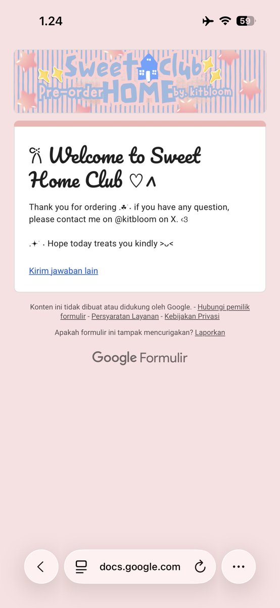 shaninyu's tweet photo. Sudah memesan kicen gemes ihan pinkeu cantip :3 tapi mohon maaf proofnya aku submit di sini soalnya di form gabisa upload proof 😭 https://t.co/TUdL3lmVk1
