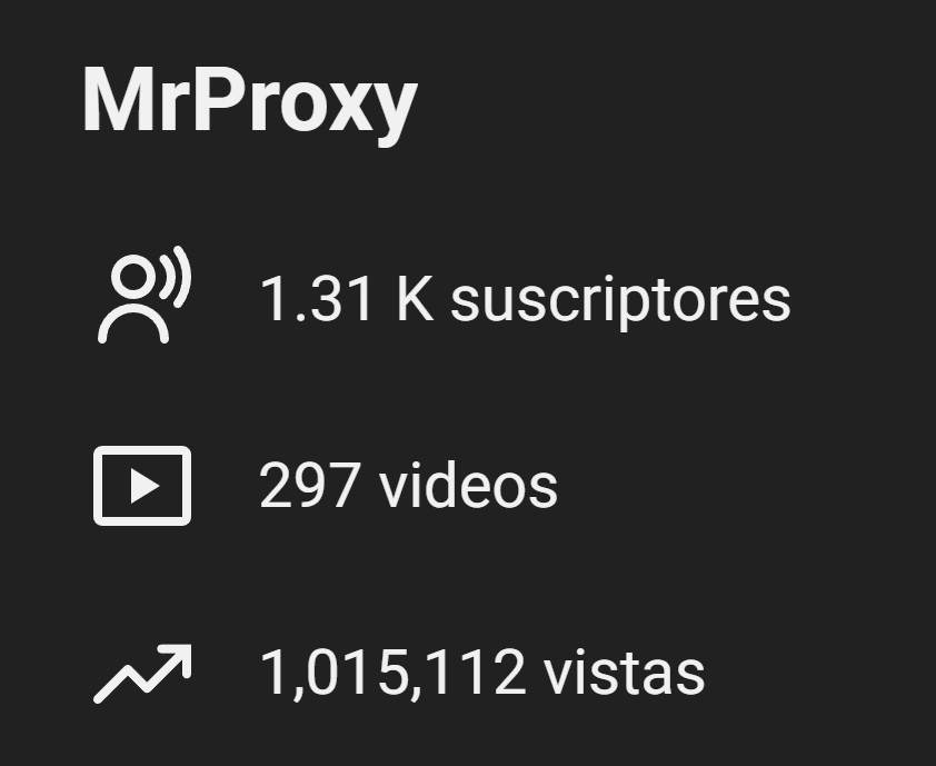 MrProxy128's tweet photo. Hoy mi canal llegó a 1M de vistas totaltes YUJU https://t.co/UoYrKhjmui