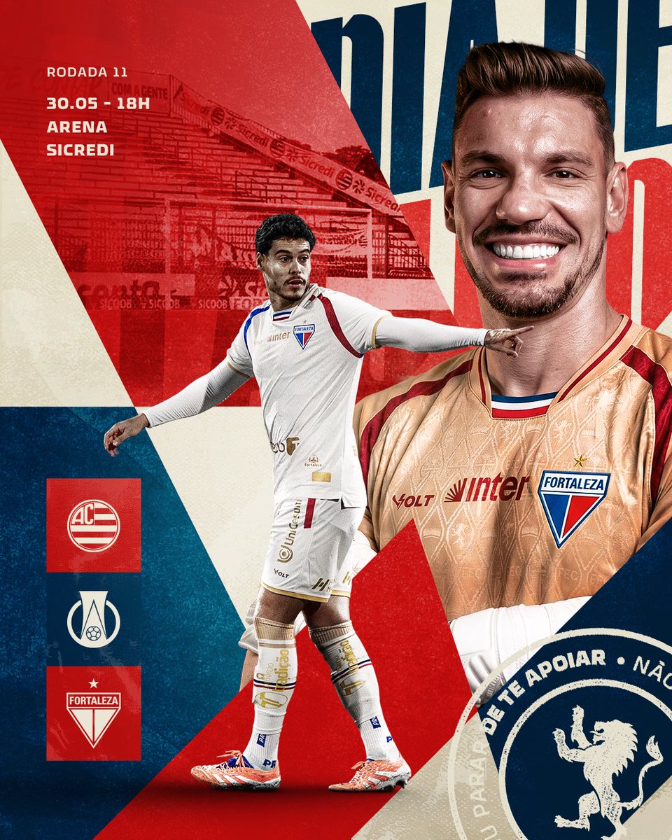 FortalezaEC's tweet photo. É dia de Leão em campo no @BrasileiraoB! 🦁

Às 18h, a bola vai rolar para Athletic vs Fortaleza, na Arena Sicredi, válido pela décima primeira rodada da competição. 

VAMOS PRA CIMA! 👊

#FortalezaEC #BrasileirãoB https://t.co/gbfKqIu5PV