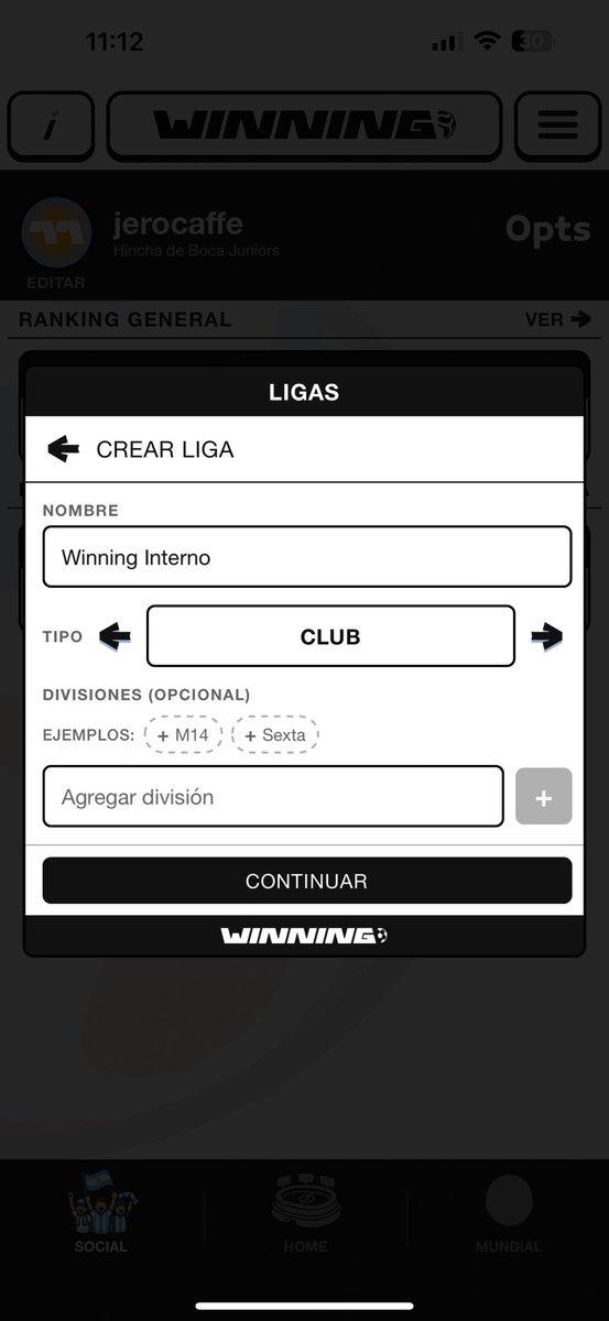 winning_arg's tweet photo. Además en las ligas vas a poder poner foto de la liga, customizar los colores y elegir divisiones dentro de la liga (Por ejemplo prode para empresas, clubes, grupos de amigos, etc) https://t.co/LK4hFh8T9b