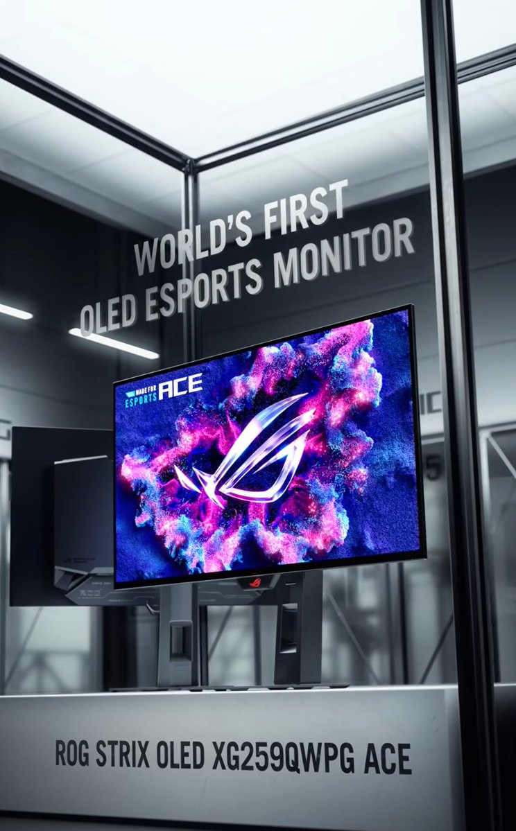 fury_mohammed's tweet photo. أعلنت ASUS عن أول شاشة OLED بحجم "24.5.

ASUS XG259QWPG ACE

- 24.5"
- 540Hz
- OLED

الواضح أنها 2K بحسب الاسم 259Q https://t.co/Ixd1P0bQEH