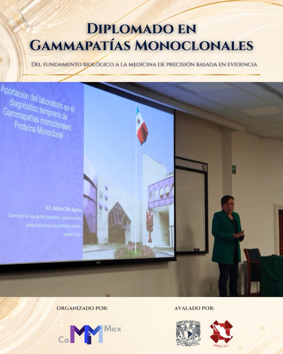ContactoAmeh's tweet photo. ✨ Agradecemos a los asistentes y profesores que formaron parte de este primer encuentro presencial del Diplomado en Gammapatias Monoclonales. 

En la AMEH, nos entusiasma seguir construyendo juntos estos espacios de actualización y formación académica.  📚🔬 https://t.co/dDlM95Ra2w