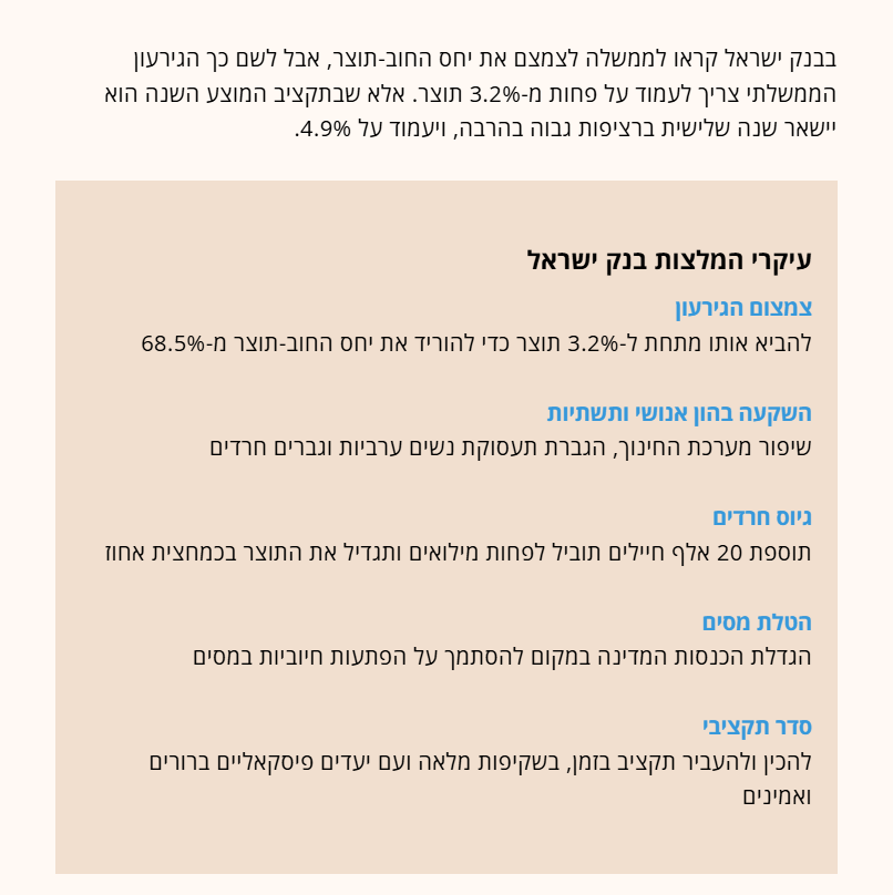 Idaneretz's tweet photo. @zoharm7 אז כדאי לשאול: למה הנגיד לא מוריד את הריבית? האם הוא איש רשע שרק רוצה שתשלמו יותר על הלוואות?

לא, והוא אומר במפורש מה הבעיה: הגרעון גדול מדי. זה שופך כסף (שאין לנו!) לתוך הכלכלה ומגביר ביקוש בלי לתמוך בצמיחה. אז אם גם הריבית תהיה נמוכה, התוצאה תהיה זינוק באינפלציה. די לתרץ, לקצץ https://t.co/ojH9Kosj9h