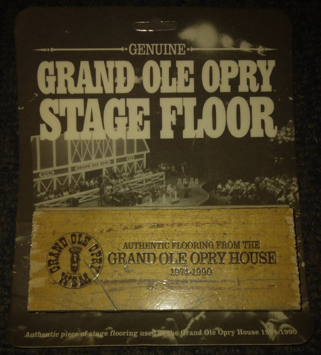 Graphboy17's tweet photo. Added a piece of country music history to the collection today with this piece of @opry stage floor ☺ https://t.co/VenxE0KOOf
