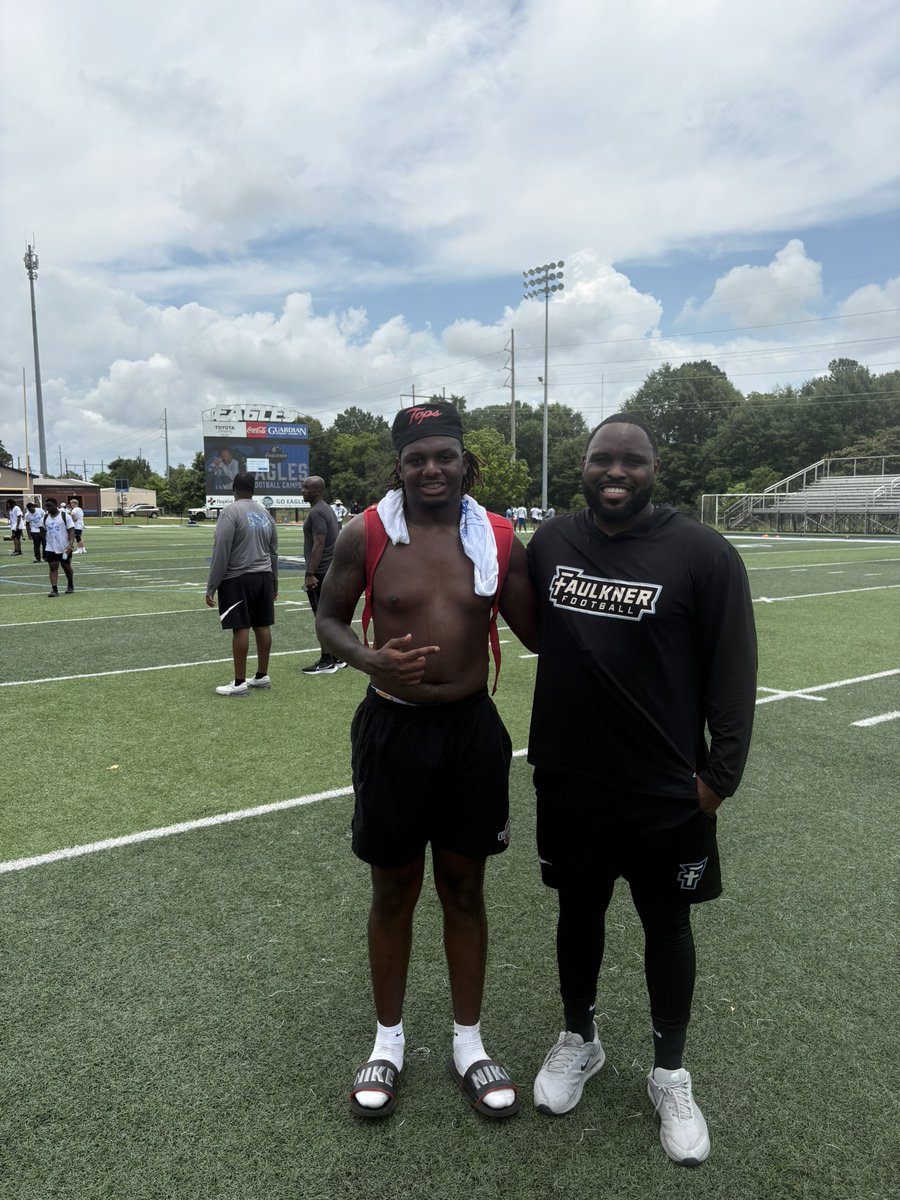 TerezThomas_'s tweet photo. Had an great day at Faulkner!! Got better and was glad to show my talent!

@CoachJC16 
@PrepRedzone 
@FaulknerFTBL 
@Andy_Villamarzo 
@CoachEllis205 
@CoachCahill10 
@JT_BakerDPP https://t.co/lBSZxO3d6r