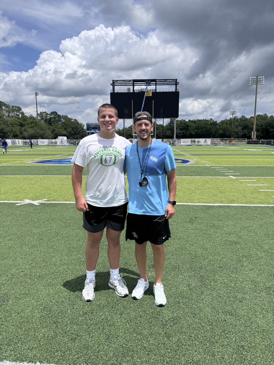 AustinWeyrauch_'s tweet photo. Had a great time competing at the University of West Florida today. Thank you @CoachKNobles @CoachJ_Remsza and the staff for the opportunity. Finished Top 3 in the Punt Snap competition and Top 4 in the Field Goal Snap competition.
@UWFFootball 
@Coach_Casper 
@48Squared 
@AustinCurtis24 
@IronFootball