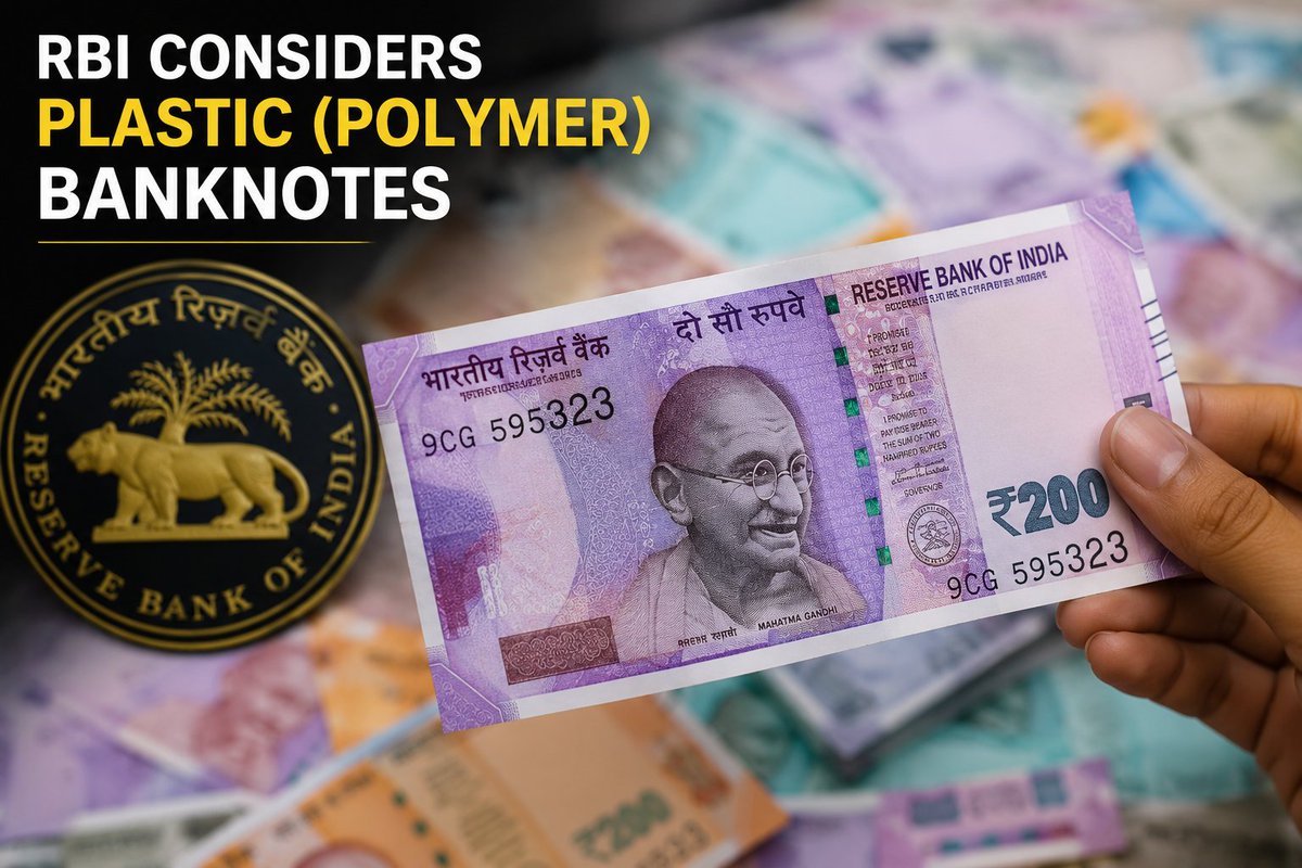 ShashiSimply's tweet photo. If polymer notes are more durable, cleaner, and harder to counterfeit, then it's a welcome step. Many countries have already adopted them successfully.

As an Indian, I only hope the transition is smooth, cost-effective, and that our iconic currency design and cultural identity remain intact.

Whether paper or plastic, the real value of a currency lies in the strength of the economy behind it. 🇮🇳