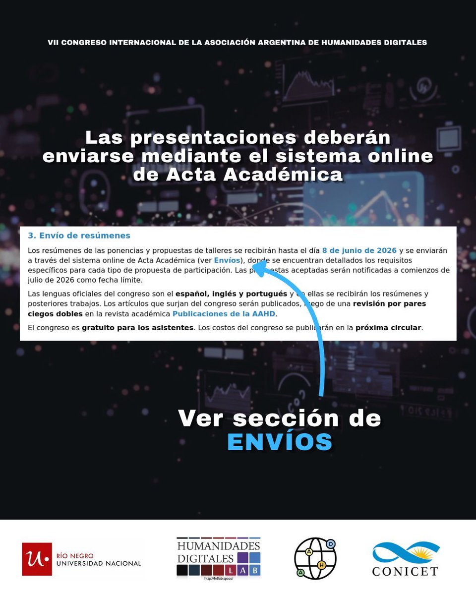 Asociación Argentina de Humanidades Digitales tweet media