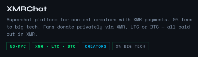 xmr_chat's tweet photo. XMRChat is now on Cetoc's recommended privacy tools list! Link below. https://t.co/vM8Pz5cqKg