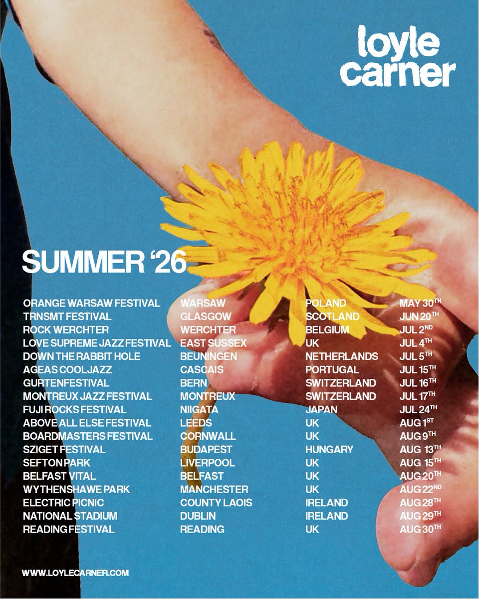 LoyleCarner's tweet photo. around the world this summer ! 
see you soon x https://t.co/fbIoFQgDgl