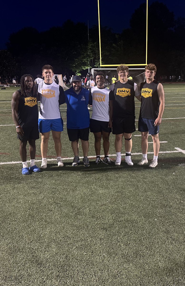 Coach_C_LHS's tweet photo. Some Leonardtown Raiders putting in work last night at the DMV Showcase! Can’t wait until 8/12/26! #RET https://t.co/ef4HPfRvTm