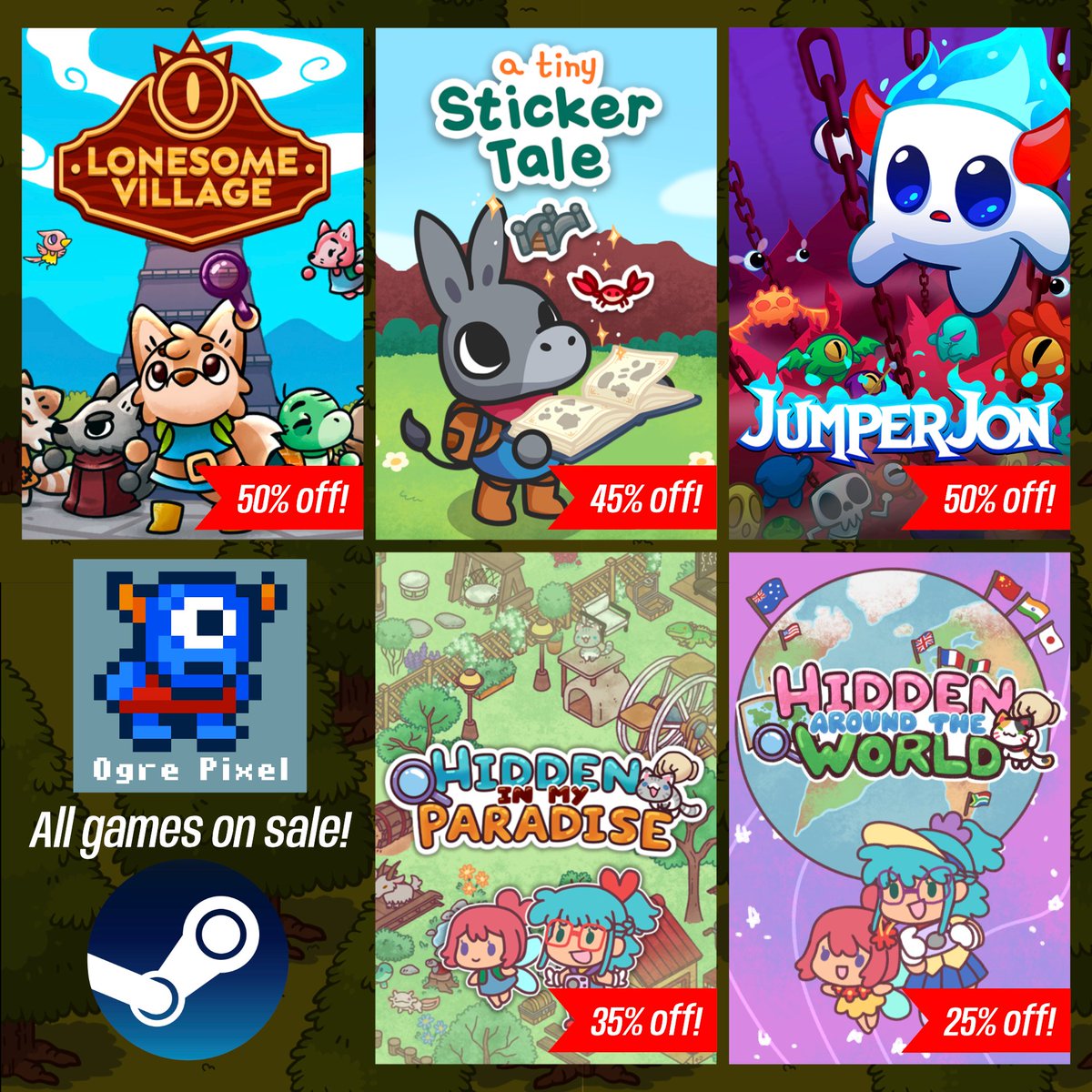 Are you interested in completing the Ogre Pixel games collection