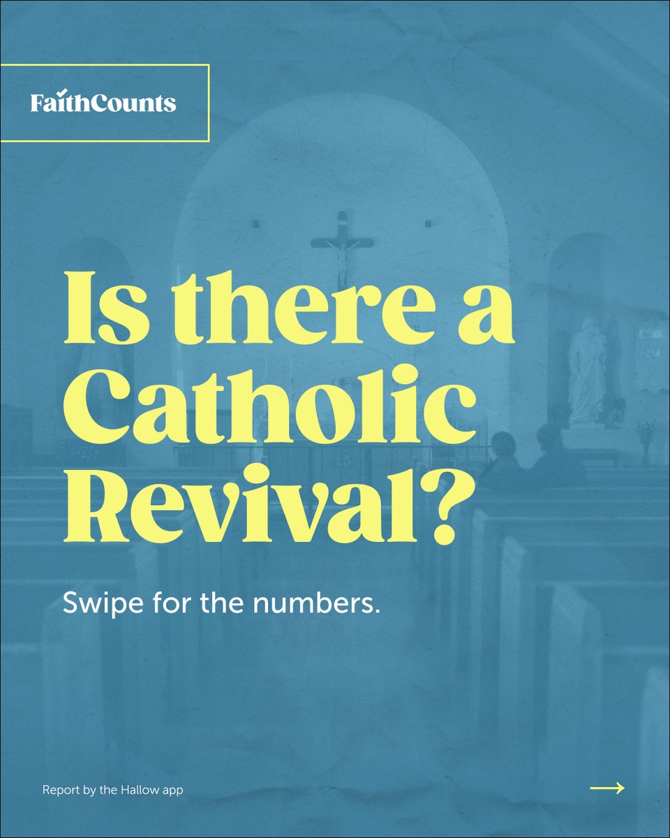 MyFaithCounts's tweet photo. Across the country, more people are saying yes to the Catholic faith.

Read more at the link: https://t.co/JBqYpYwFZg

#FaithCounts #FaithInAmerica #CatholicRevival #GenZFaith #FaithInAction #ReligionNews #FaithData https://t.co/byHHoz7kRH