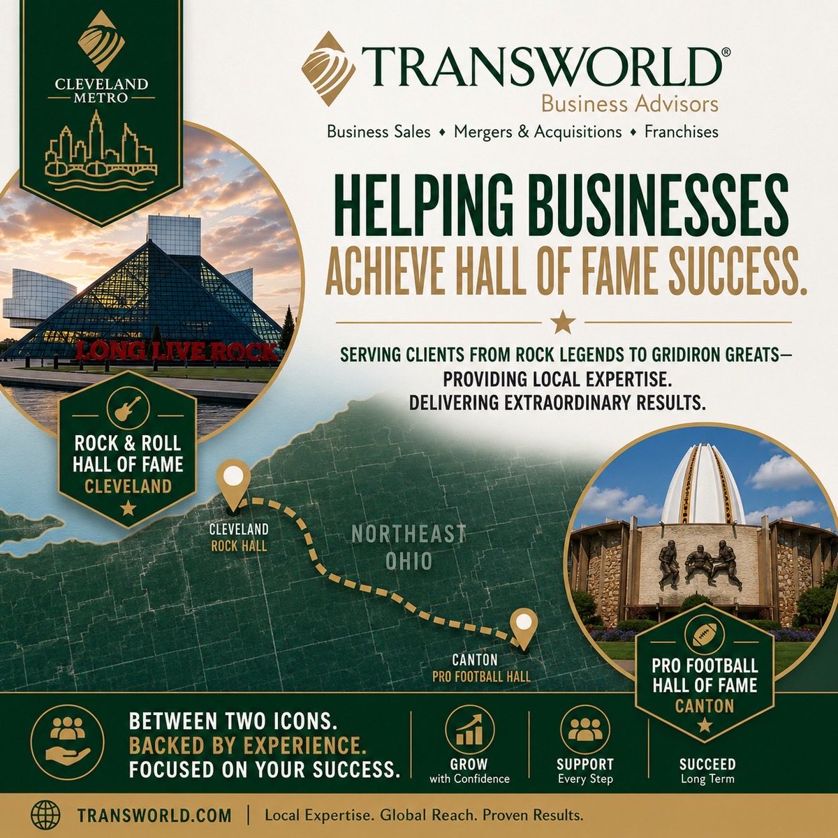 VinceLiuzzi's tweet photo. From the Rock &amp; Roll Hall of Fame 🎸 to the Pro Football Hall of Fame 🏈 — we help Northeast Ohio businesses achieve Hall of Fame success.

Business Sales • M&amp;A • Franchises
Focused on growth, transition, and legacy.

#BusinessBroker #MergersAndAcquisitions #BusinessSales https://t.co/2rGfTqNhEQ