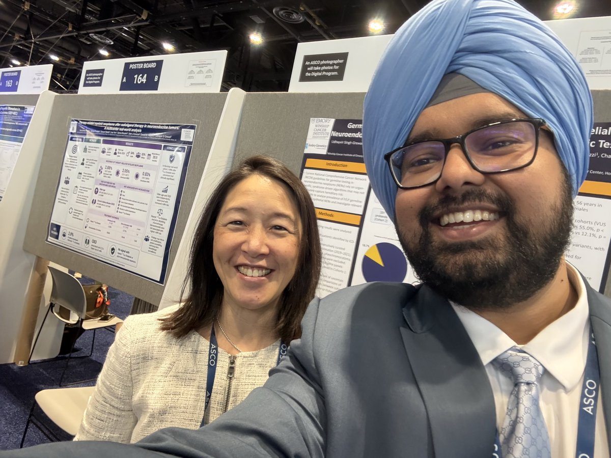 UGrewalMD's tweet photo. The best thing about being a NETologist is that you will always find your tribe (?gang) no matter what/how big the meeting is. So good to see these amazing people at the posters session this AM. @OncoThor @Ja_Capdevila @Alej_GarciaMD #ASCO26 https://t.co/h78JvOOhJm