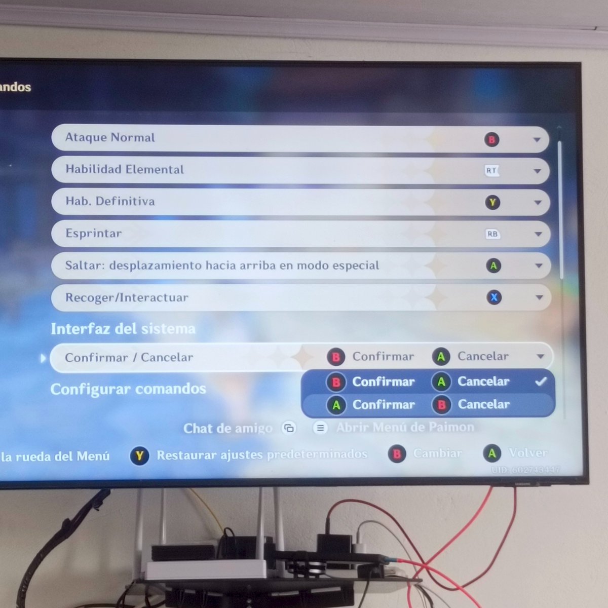 HelderRocket's tweet photo. ¿Quién carajo fue el mononeuronático encargado de brindar compatibilidad con mando al Genshin, E INVERTIR POR DEFECTO LAS FUNCIONES DE LOS BOTONES DE CANCELAR Y ACEPTAR? https://t.co/WKz3LBQKqD