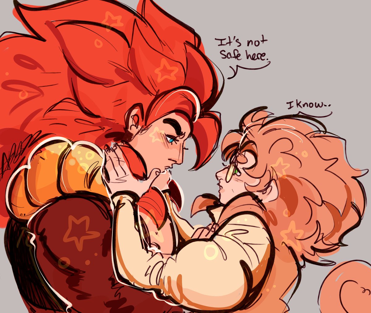stardyzz's tweet photo. I have NOT forgotten about these 2 however I also don't have too much time for crazy personal art so.. rough sketchy doodle of them
I miss Gogeta everyday..
 #selfship https://t.co/I2MXy16Nc9