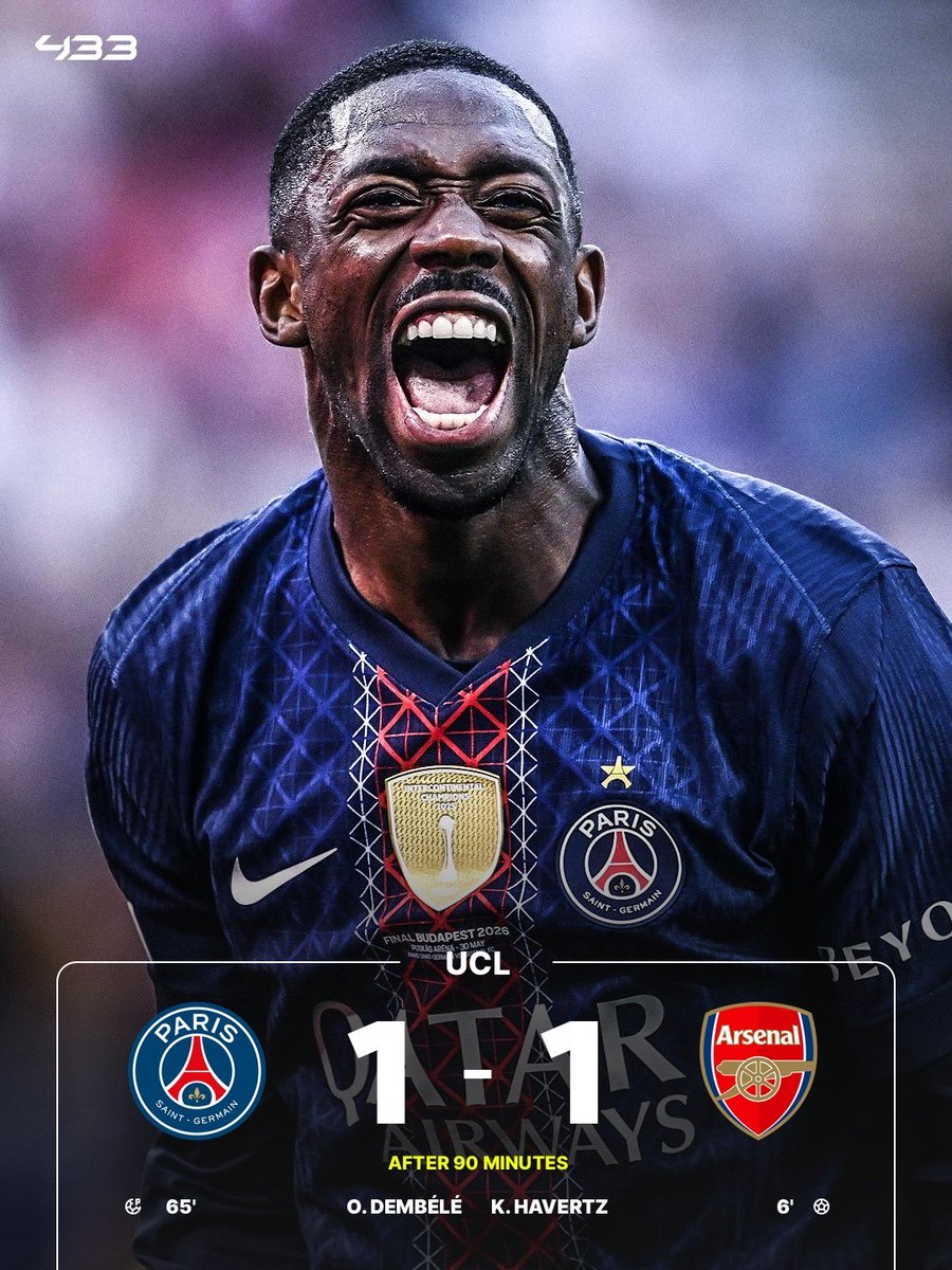 試合終了】 🏆UEFA チャンピオンズ・リーグ 決勝 🇫🇷PSG 1-1