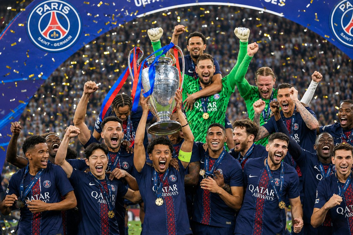 LunaSportsData's tweet photo. 𝗣𝗦𝗚 𝗶𝘀 𝗖𝗵𝗮𝗺𝗽𝗶𝗼𝗻𝘀 𝗟𝗲𝗮𝗴𝘂𝗲 𝘄𝗶𝗻𝗻𝗲𝗿! 🏆

Luis Enrique and Paris Saint-Germain made history by defeating Arsenal on penalties, winning their second Champions League title. ⭐⭐

Undoubtedly one of the best teams in history. 💙❤ https://t.co/aAh4HZHRXt