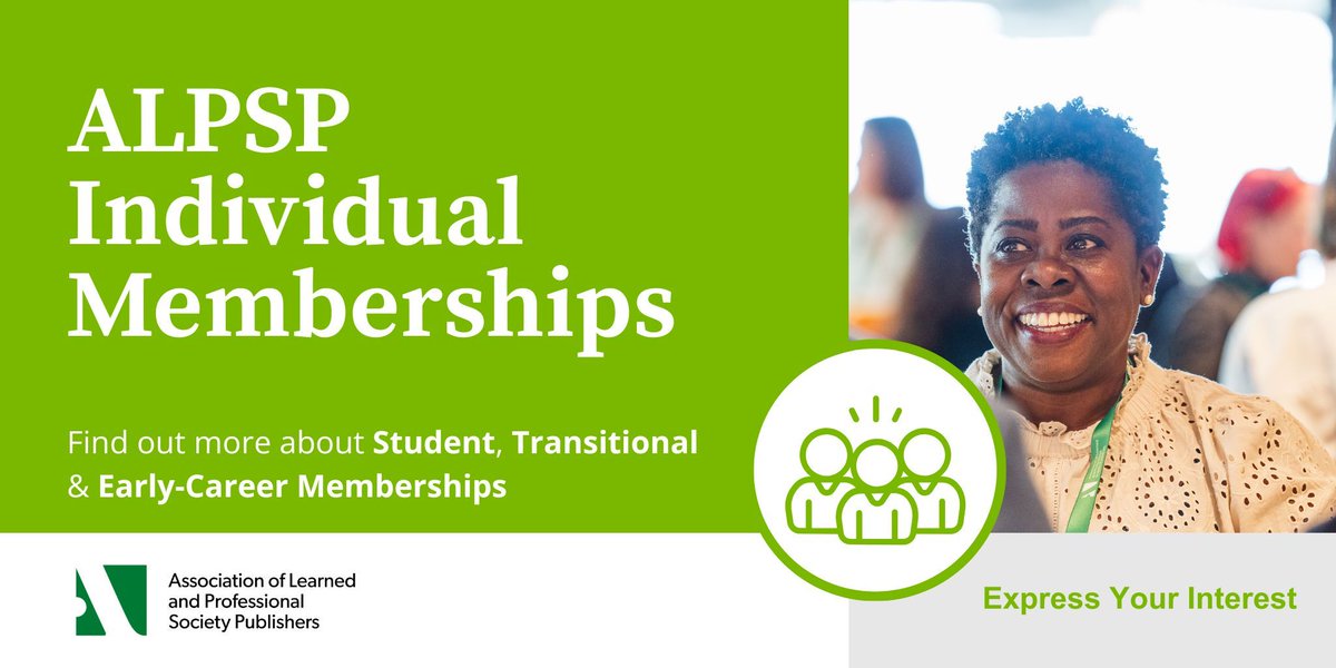 alpsp's tweet photo. Have you heard about the NEW ALPSP Individual Membership options?

Supporting you at every stage of your publishing career, for students, early‑career professionals, those transitioning in the industry, and retirees. 

👉 https://t.co/7RZbgBFmmr https://t.co/3d9WQc1ckx