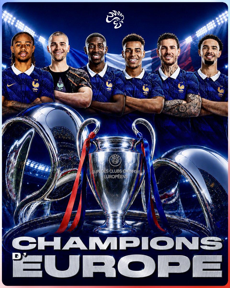 IF_Supporters's tweet photo. 🏆 DE RETOUR SUR LE TOIT DE L’EUROPE ! 🇫🇷👑

Félicitations au Paris Saint-Germain pour ce chef-d'œuvre et ce doublé historique en finale de la Ligue des Champions !

Un an après le sacre de 2025, Paris l'a fait : un back-to-back légendaire ! 🌍✨

👏 Un immense bravo à notre colonie d'internationaux français qui ont également porté haut les couleurs de notre pays :

🇫🇷 Bradley Barcola,
🇫🇷 Lucas Chevalier,
🇫🇷 Ousmane Dembélé,
🇫🇷 Désiré Doué,
🇫🇷 Lucas Hernandez
🇫🇷 Warren Zaïre-Emery,

De 2025 à 2026, l'histoire s'écrit en lettres d'or ! 🔴🔵