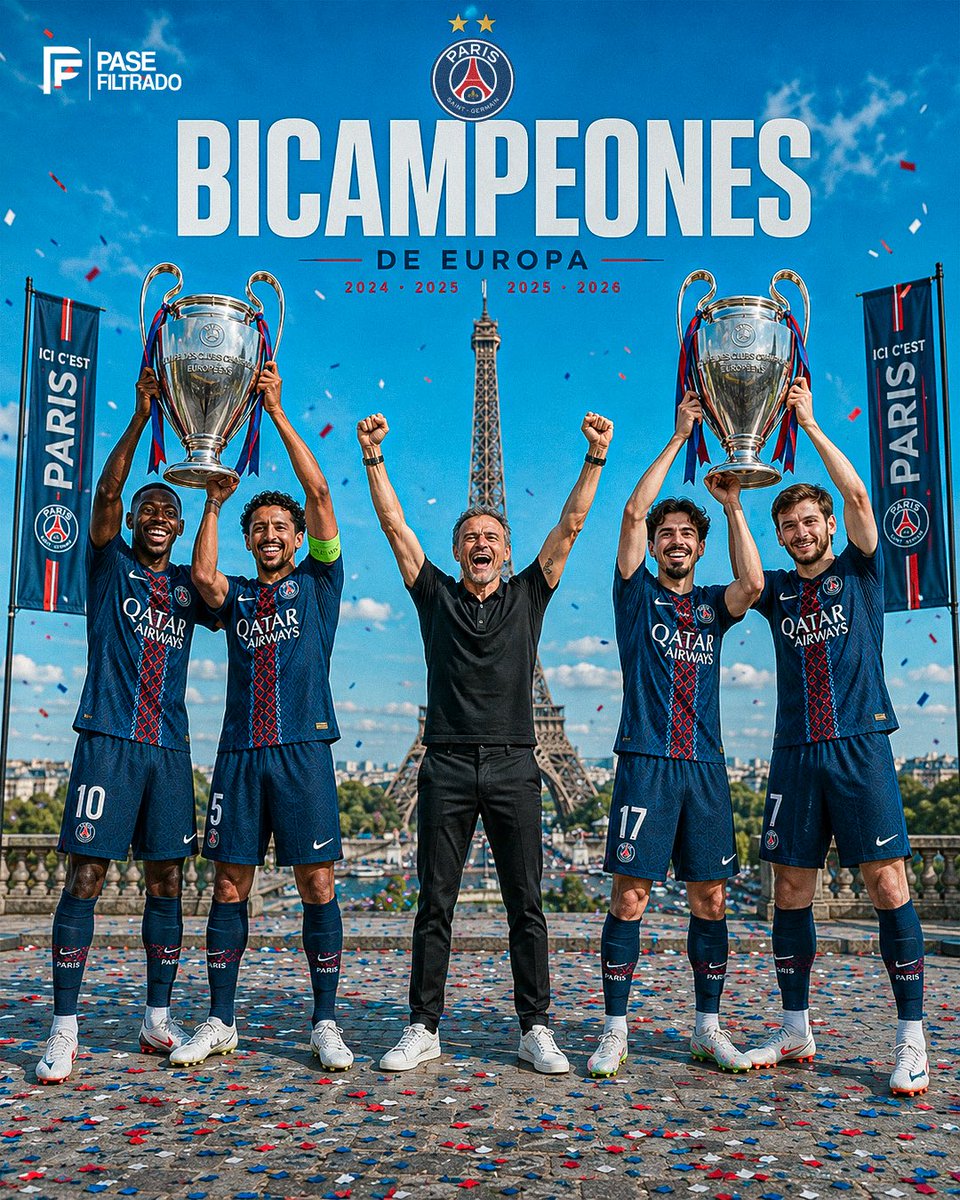 pasefiltradope's tweet photo. ¡¡𝗧𝗘𝗡𝗘𝗠𝗢𝗦 𝗕𝗜𝗖𝗔𝗠𝗣𝗘𝗢𝗡!! ¡𝗘𝗟 𝗣𝗦𝗚 𝗗𝗘 𝗟𝗨𝗜𝗦 𝗘𝗡𝗥𝗜𝗤𝗨𝗘 𝗩𝗨𝗘𝗟𝗩𝗘 𝗔 𝗚𝗔𝗡𝗔𝗥 𝗟𝗔 𝗖𝗛𝗔𝗠𝗣𝗜𝗢𝗡𝗦! 🏆🔵🔴

⚡️ Sin duda alguna, EL MEJOR EQUIPO DEL MUNDO. 

¿Dembelé repetirá el Balón de Oro? 🔥 https://t.co/EnnAdNychT