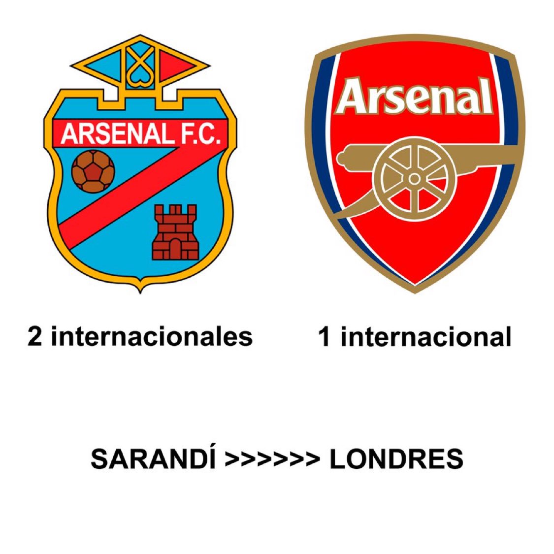 DePrimeraa's tweet photo. El Arsenal más grande es el de Sarandi. https://t.co/9VAPbXct1L