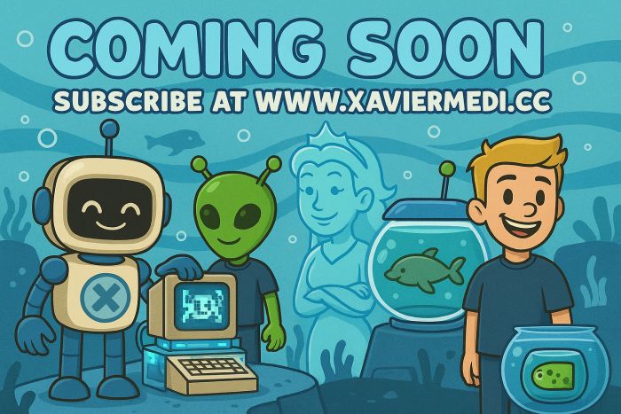 xaviermedia's tweet photo. 🌊 COMING SOON: License to Gill!

Expired antivirus. Rogue AI. Dolphin traffic chaos. 🐬💾

Can Bylla's modified Amiga 1200 save Atlantis from The Lost Ping?

Read it soon at 👉 https://t.co/MfAEGgwacl

#XavierMedia #WebComic #Amiga #RetroComputing https://t.co/FgBGBMcCLo