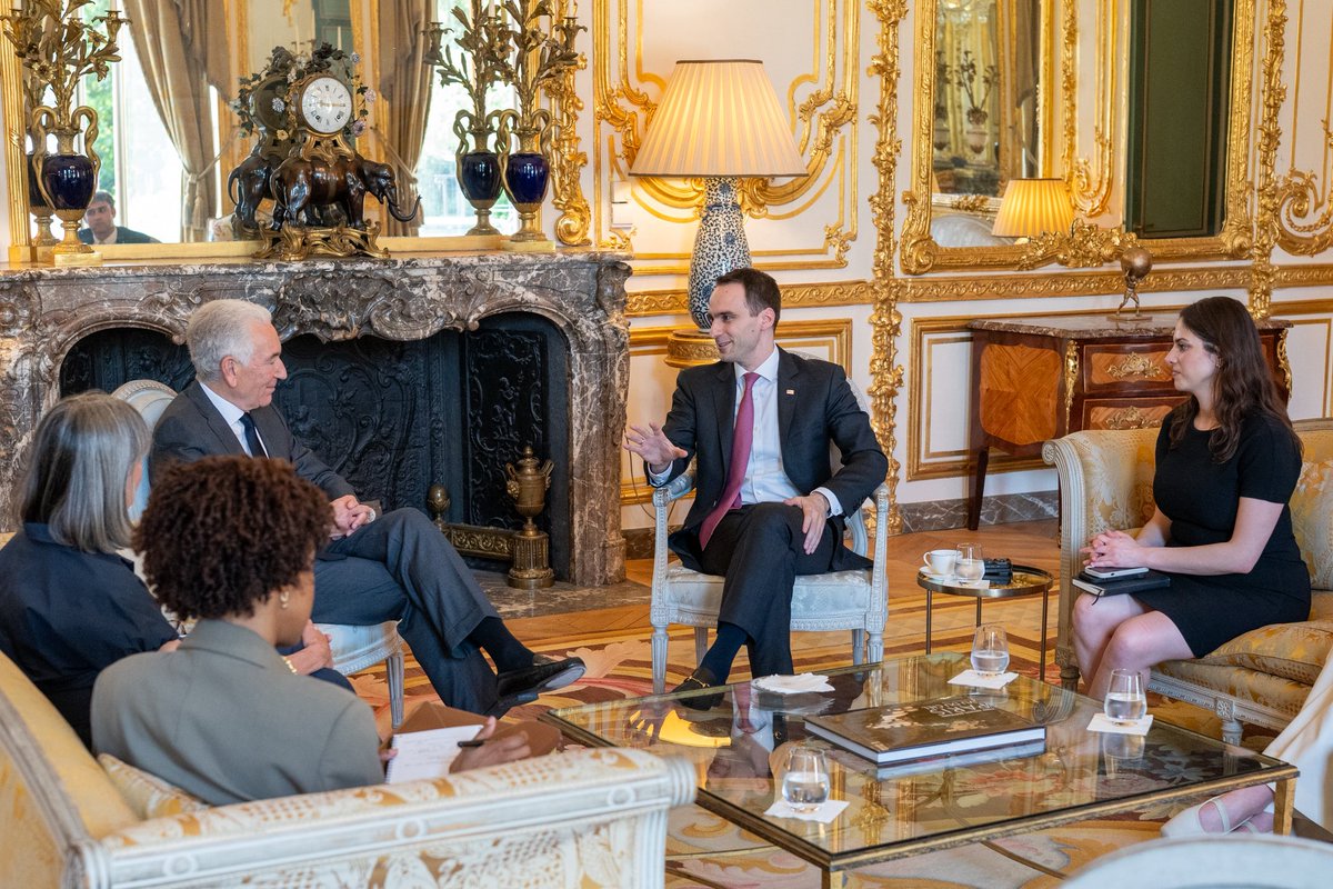 mkratsios47's tweet photo. So grateful for the warmth, generosity, and exceptional hospitality of @USAmbFrance Kushner and his wife Seryl this week in Paris. A wonderful welcome as we geared up for the @G7 Tech Ministerial. 🇺🇸🇫🇷 https://t.co/9hzRw1sgRV