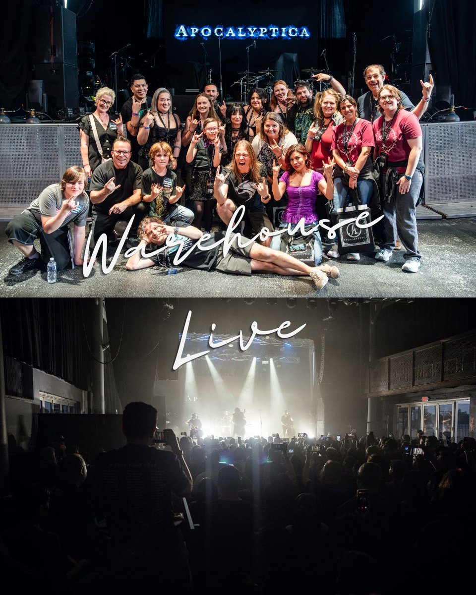 apocalypticafi's tweet photo. Houston, Oklahoma City, Phoenix – thanks so much for these amazing nights! Sometimes, there are tough days on tour, but you give us the energy to keep going! Take care of yourselves. Take care of each other.🤘
#Apocalyptica #PlaysMetallicaVol2 #CelloMetal 
📸: @shawnbrandonmedia https://t.co/uXGPz4pue3