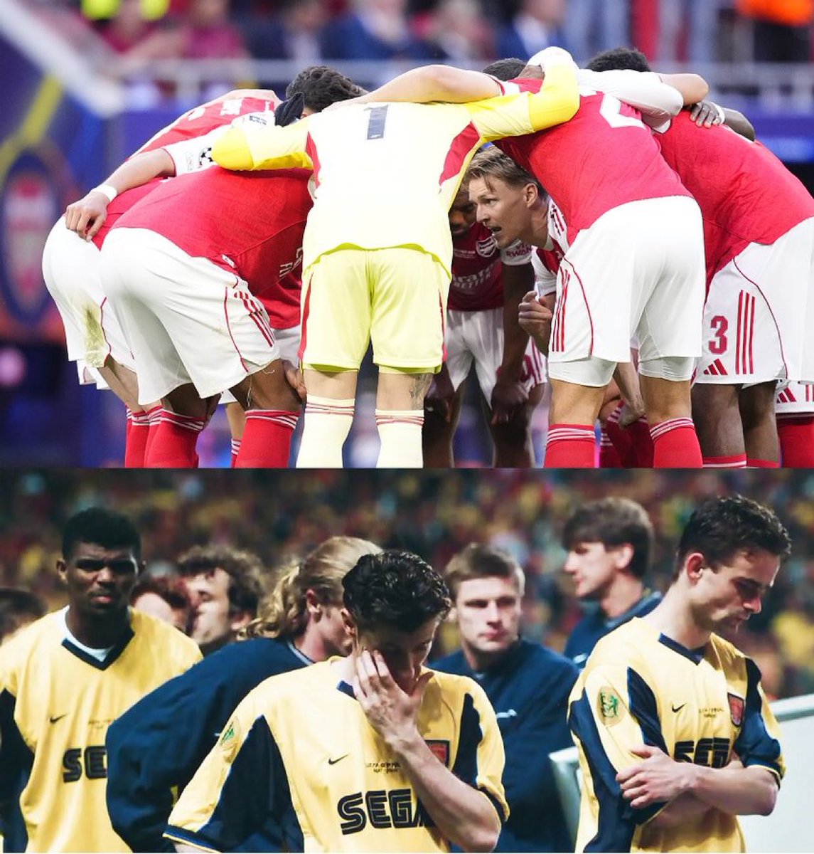 penaltisport's tweet photo. Arsenal, 26 yıl sonra Avrupa'da bir finali penaltılarla kaybetti. 

2000 - Galatasaray
2026 - PSG https://t.co/25Vj1XOmuJ