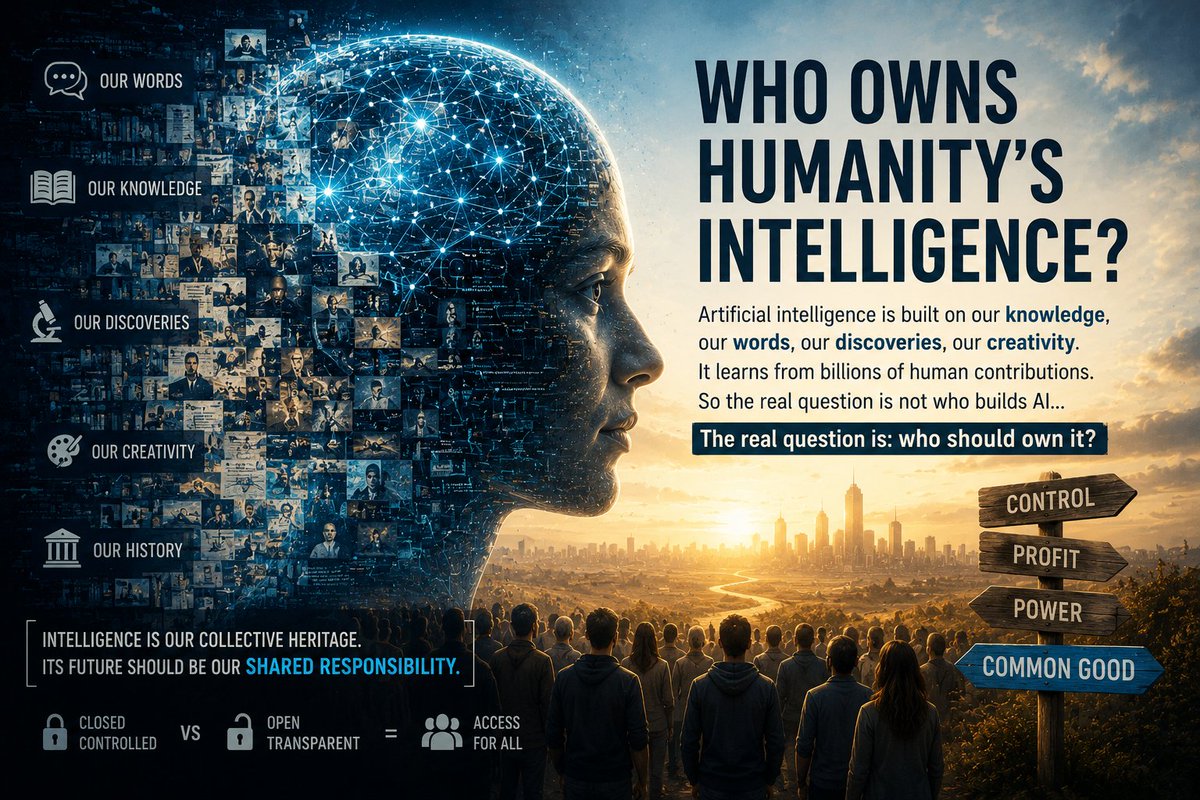 CtrlAltReel's tweet photo. AI learns from billions of human contributions.

So who owns the intelligence it creates?

A company?
A government?
Or humanity itself?

👇

https://t.co/5ysRGPP91R

#AI #Future #OpenSource #Innovation #CtrlAltReal https://t.co/840NxnLN55