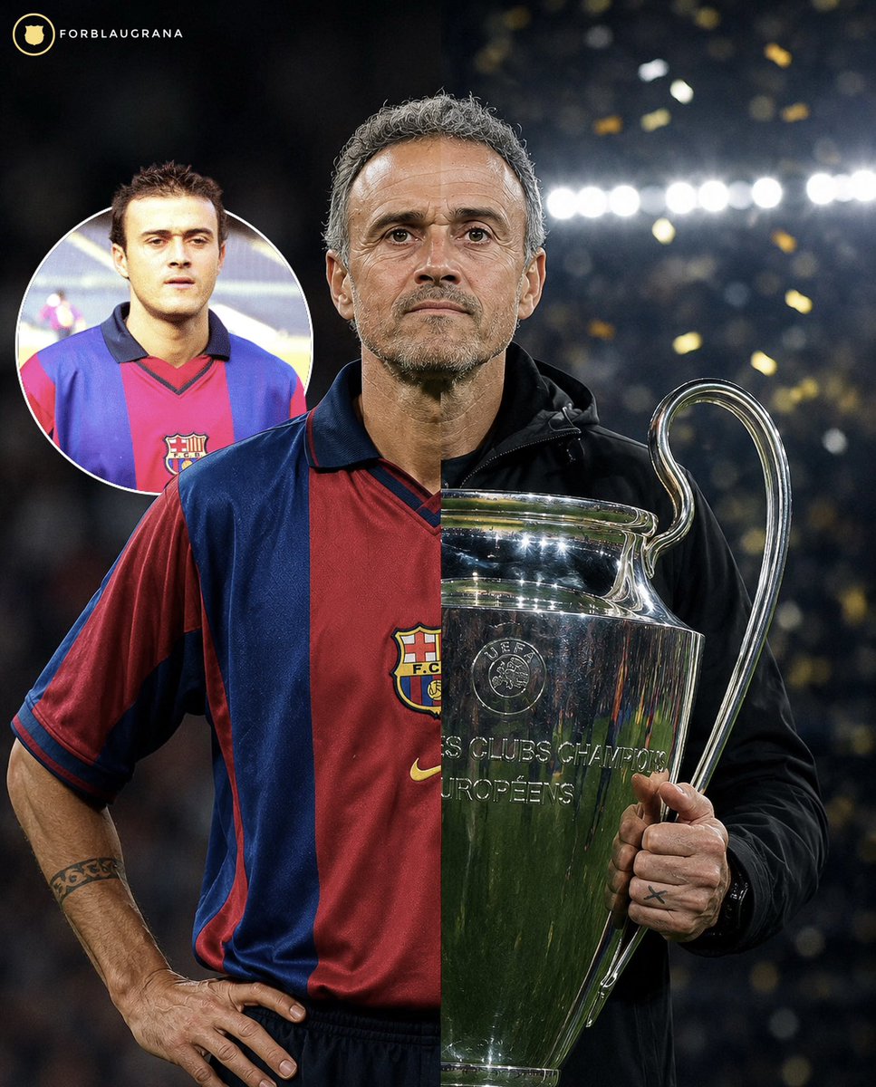 forblaugrana's tweet photo. 🚨| Congratulations to our culer Luis Enrique on winning his THIRD UCL trophy on his managerial career! 🏆🏆🏆 https://t.co/FixXezHh5p