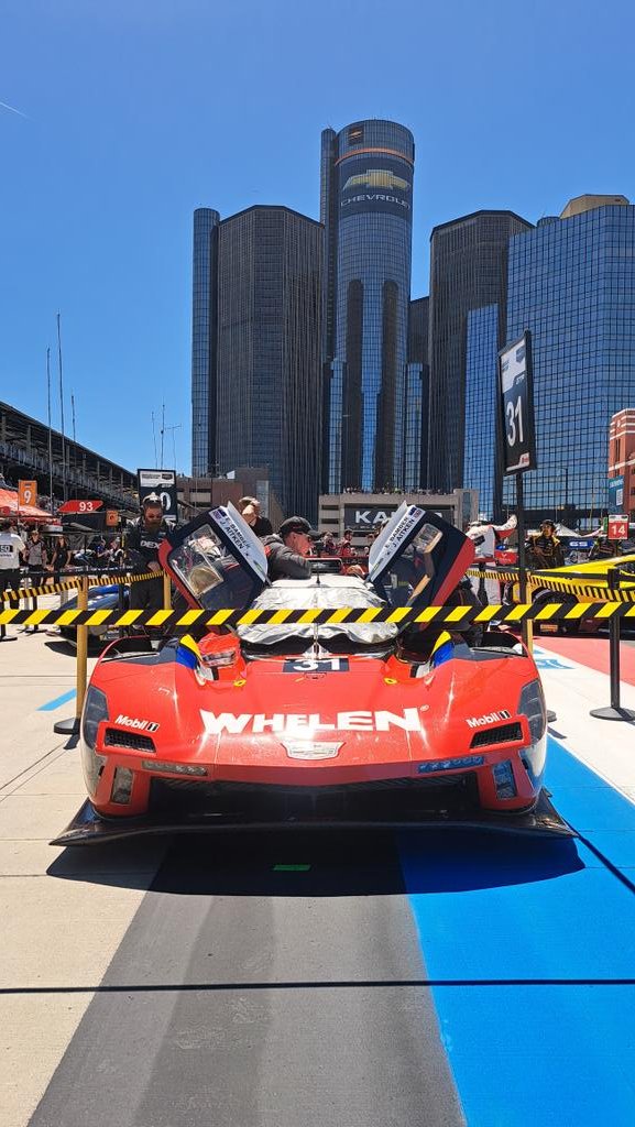 IMSA about to go green on NBC. GM products up front in the Motor
