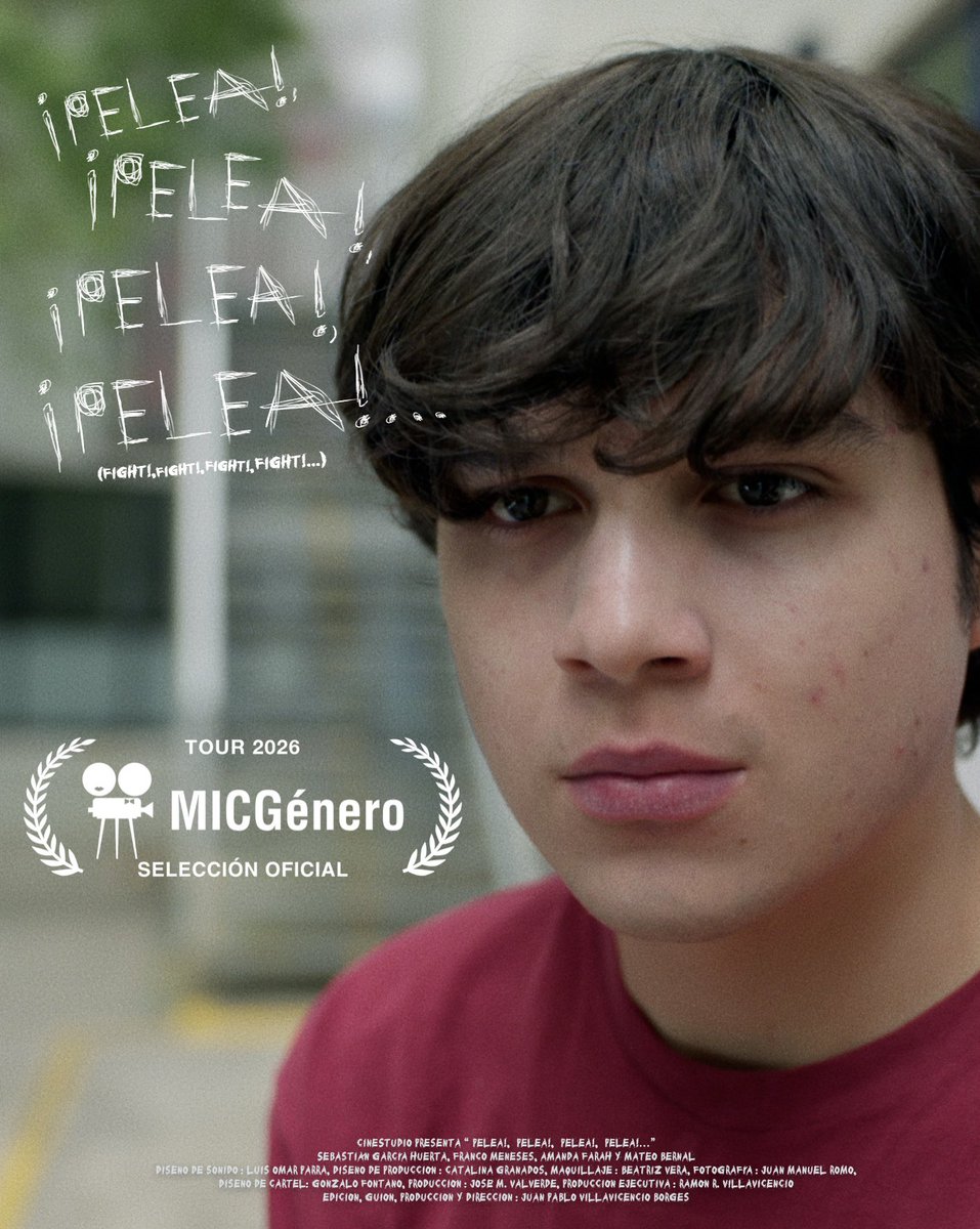 cineStudio_'s tweet photo. “¡Pelea!, ¡Pelea!, ¡Pelea!, ¡Pelea!…”
Selección oficial del Tour MICGénero 2026 @MICGenero , 
Parte del programa “Resiliencia”. Con proyecciones del 6 de agosto al 10 de septiembre en distintos estados de la república mexicana. 
Pronto mas información. https://t.co/TPORzqClmC