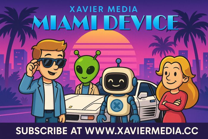 xaviermedia's tweet photo. 🌴🕶️ COMING SOON 🕶️🌴

Episode 20: MIAMI DEVICE

Floppy disks. DOS. Neon lights. A murder mystery.

Subscribe at 👉 https://t.co/MfAEGgvCmN

#XavierMediaComic #RetroComputing #MiamiDevice https://t.co/WnrpI6j6nb