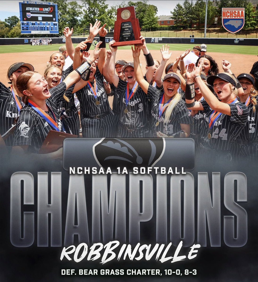 DaphneBsoftball's tweet photo. STATE CHAMPIONS!!!!
All Glory to God This wouldn’t be possible without time and work we have put in since we were all young. We have the best fans in NC! Lastly, I would like to thank all of the coaches at RHS, without you guys, this wouldn’t be possible. One more thing. MUDITA💍 https://t.co/NgokaY2zDl
