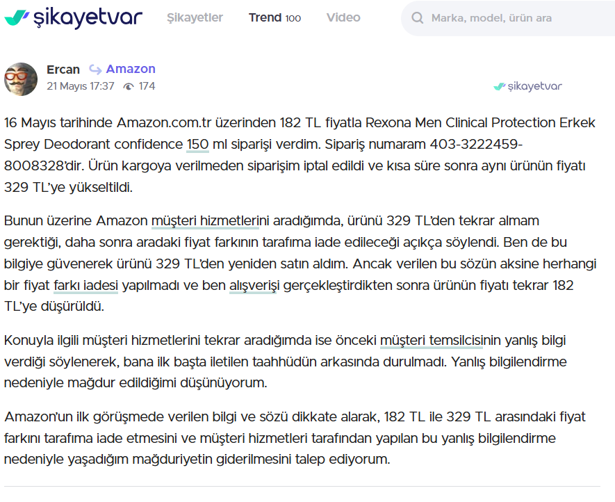 ercanfalan's tweet photo. @tuketicideney @AmazonHelp bu da  benim amazon maceram https://t.co/aFy8bk8tCY