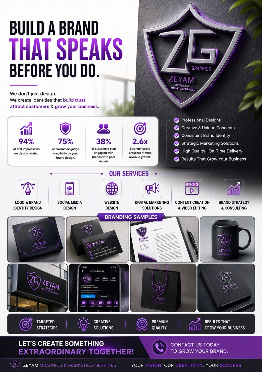 ZeyamGraphics's tweet photo. STOP SCROLLING Business owners!!!
Read this..
A strong brand builds:
 Trust
 Recognition
 More opportunities 
Don't just look professional.
Be unforgettable.

https://t.co/lSO8jxLK93

#Branding #LogoDesign #BusinessGrowth #Marketing  #BrandIdentity #ZEYAMGraphics #SmallBusiness https://t.co/evziiWQ9aH
